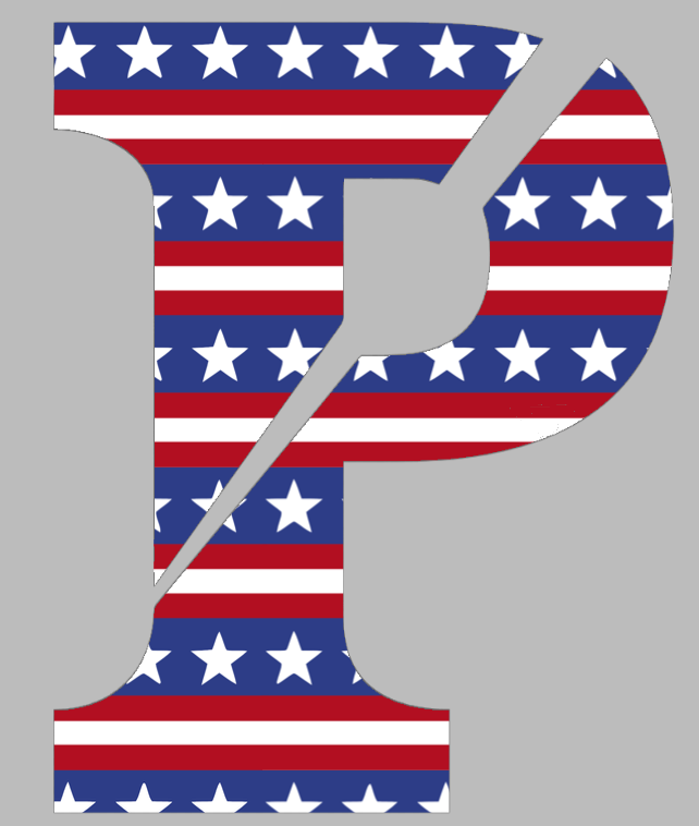 Penn Quakers P Logo Stars & Stripes USA American Flag Vinyl Decal PICK SIZE