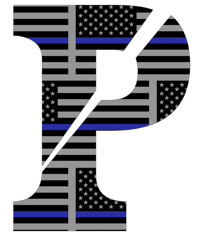 Penn Quakers P Logo Thin Blue Line American Flag Premium DieCut Vinyl Decal PICK SIZE