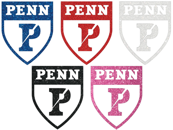 Penn Quakers Metallic Sparkle Team Logo Premium DieCut Vinyl Decal PICK COLOR & SIZE