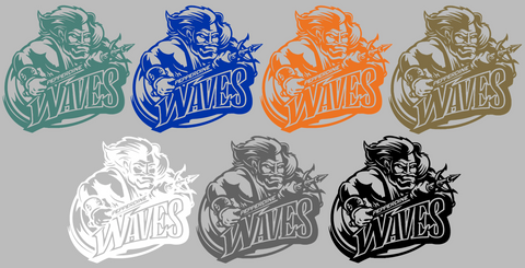 Pepperdine Waves Retro Throwback Logo Premium DieCut Vinyl Decal PICK COLOR & SIZE
