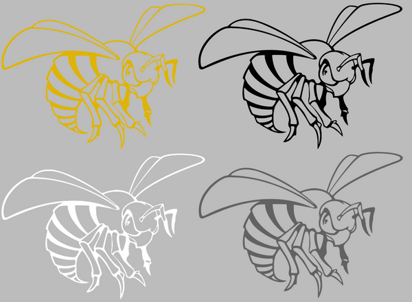 Alabama State Hornets Mascot Logo Premium DieCut Vinyl Decal PICK COLOR & SIZE