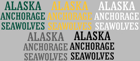 Alaska Anchorage Seawolves Team Name Logo Premium DieCut Vinyl Decal PICK COLOR & SIZE