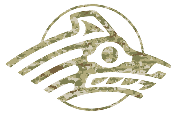 Alaska Anchorage Seawolves Team Logo Salute to Service Camouflage Camo Vinyl Decal PICK SIZE