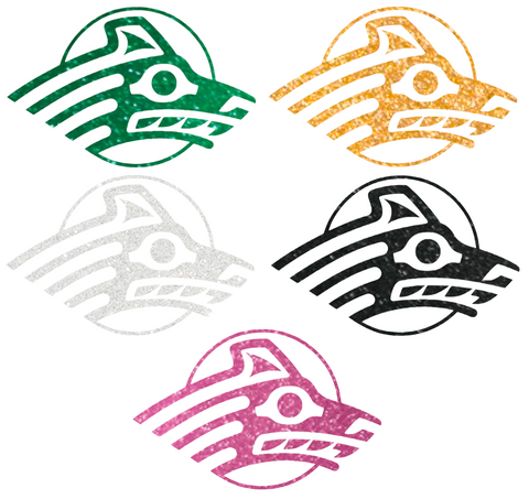 Alaska Anchorage Seawolves Metallic Sparkle Team Logo Premium DieCut Vinyl Decal PICK COLOR & SIZE