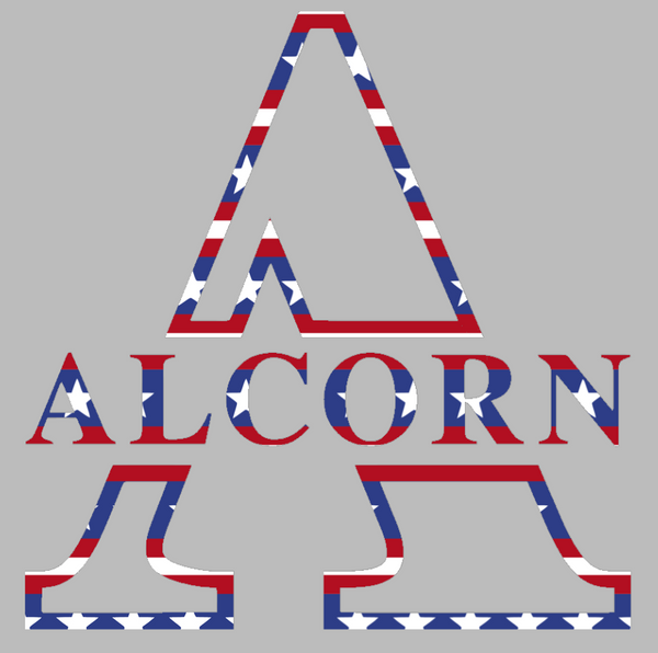 Alcorn State Braves Team Logo Stars & Stripes USA American Flag Vinyl Decal PICK SIZE