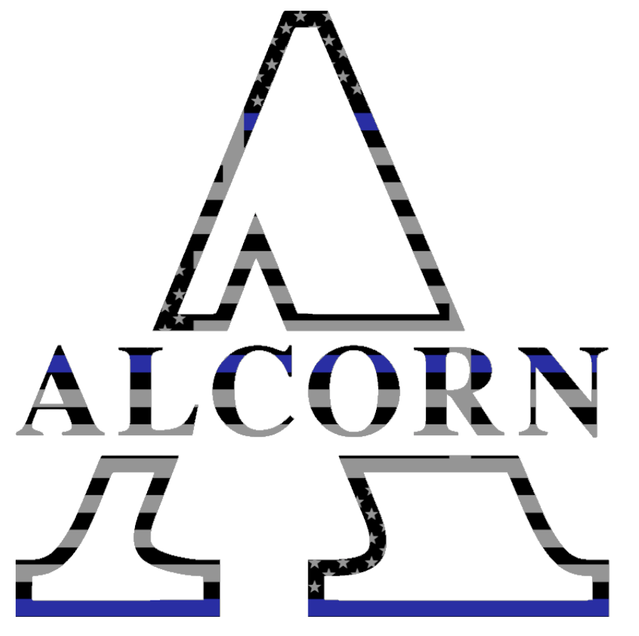 Alcorn State Braves Team Logo Thin Blue Line American Flag Premium DieCut Vinyl Decal PICK SIZE