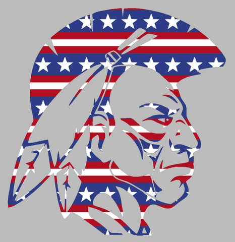 Alcorn State Braves Mascot Logo Stars & Stripes USA American Flag Vinyl Decal PICK SIZE