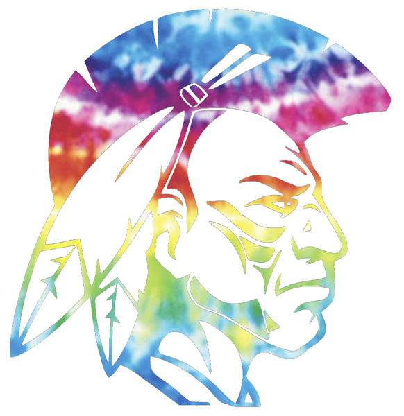Alcorn State Braves Mascot Logo Crucial Catch Cancer Tie Dye Vinyl Decal PICK SIZE
