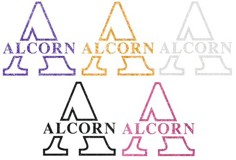 Alcorn State Braves Metallic Sparkle Team Logo Premium DieCut Vinyl Decal PICK COLOR & SIZE
