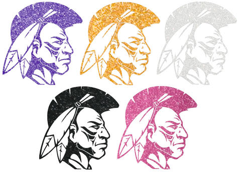 Alcorn State Braves Metallic Sparkle Mascot Logo Premium DieCut Vinyl Decal PICK COLOR & SIZE