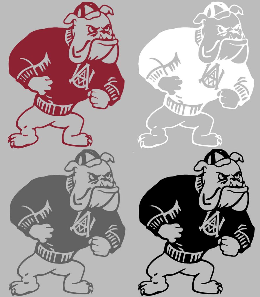 Alabama A&M Bulldogs Retro Throwback Logo Premium DieCut Vinyl Decal PICK COLOR & SIZE