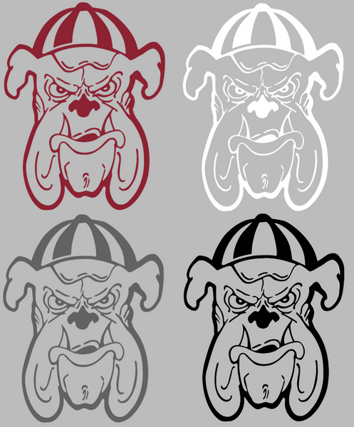Alabama A&M Bulldogs Retro Throwback Logo Premium DieCut Vinyl Decal PICK COLOR & SIZE
