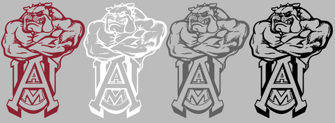 Alabama A&M Bulldogs Retro Throwback Logo Premium DieCut Vinyl Decal PICK COLOR & SIZE
