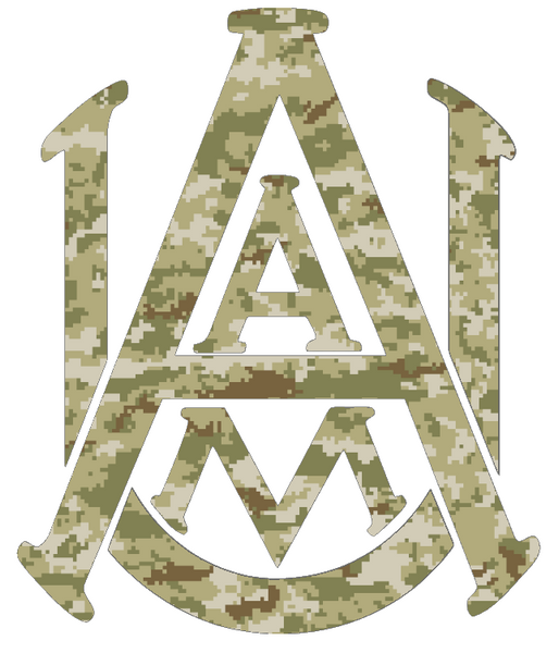 Alabama A&M Bulldogs Team Logo Salute to Service Camouflage Camo Vinyl Decal PICK SIZE