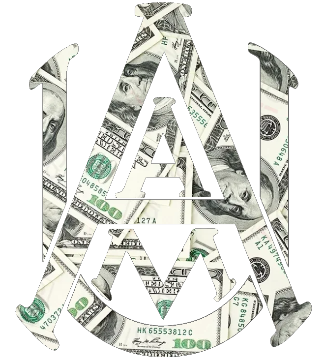 Alabama A&M Bulldogs Team Logo Money Print Premium DieCut Vinyl Decal PICK SIZE