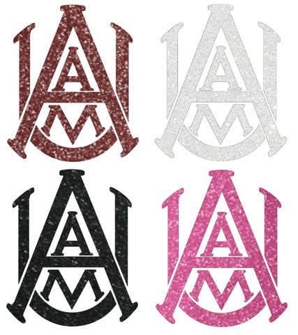Alabama A&M Bulldogs Metallic Sparkle Team Logo Premium DieCut Vinyl Decal PICK COLOR & SIZE