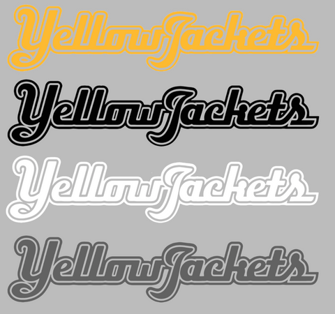AIC Yellow Jackets Team Name Logo Premium DieCut Vinyl Decal PICK COLOR & SIZE