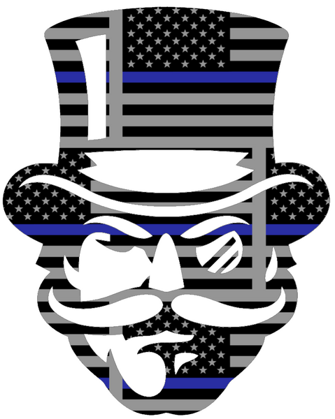 Austin Peay Governors Mascot Logo Thin Blue Line American Flag Premium DieCut Vinyl Decal PICK SIZE