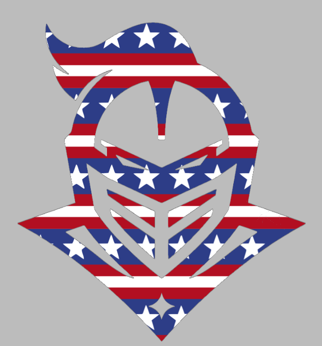 UCF Central Florida Knights Mascot Logo Stars & Stripes USA American Flag Vinyl Decal PICK SIZE