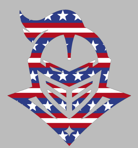 UCF Central Florida Knights Mascot Logo Stars & Stripes USA American Flag Vinyl Decal PICK SIZE