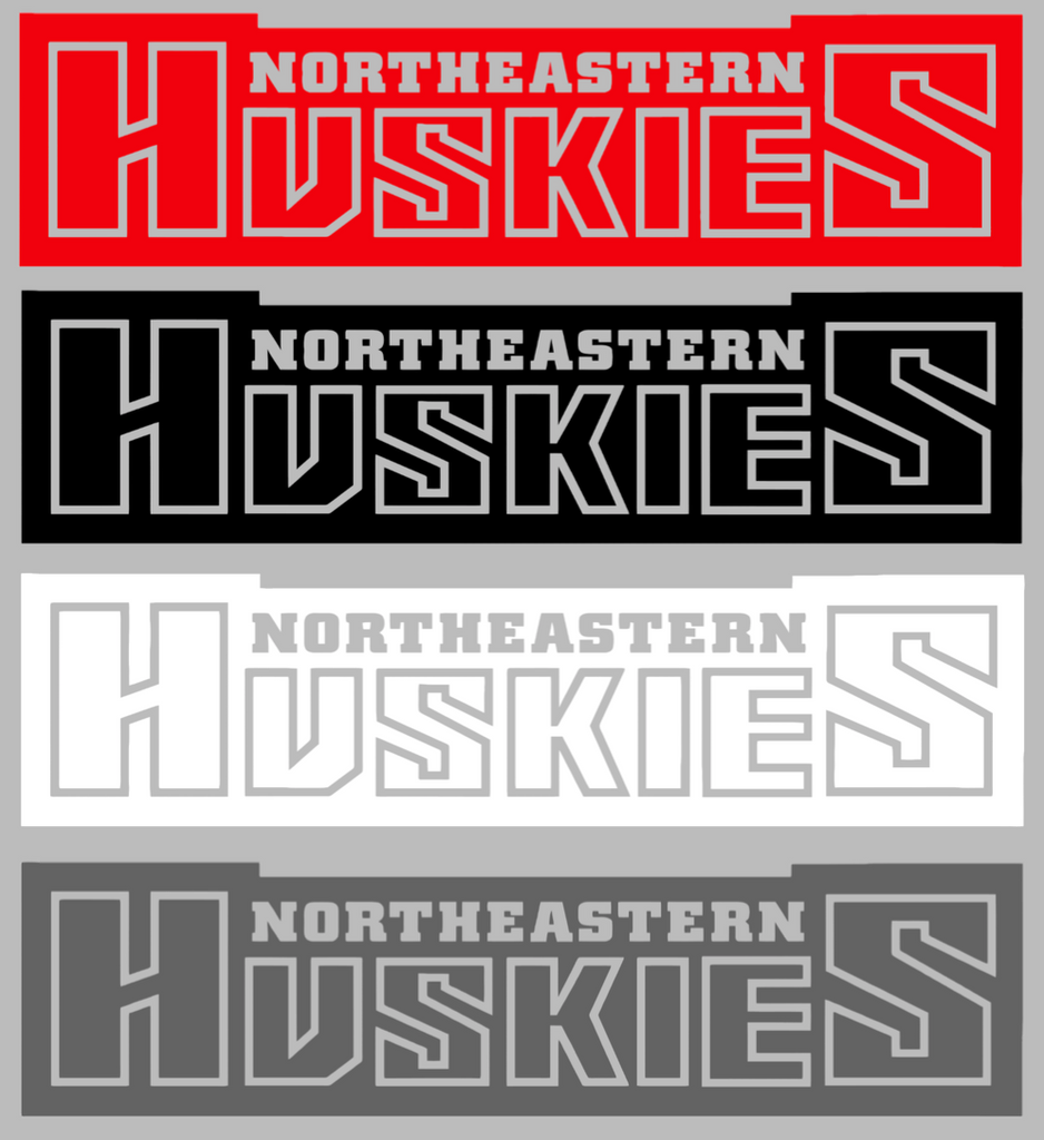 Northeastern Huskies Team Name Logo Premium DieCut Vinyl Decal PICK COLOR & SIZE