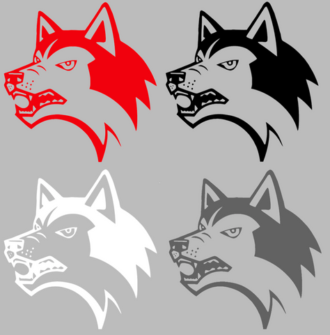 Northeastern Huskies Retro Throwback Logo Premium DieCut Vinyl Decal PICK COLOR & SIZE