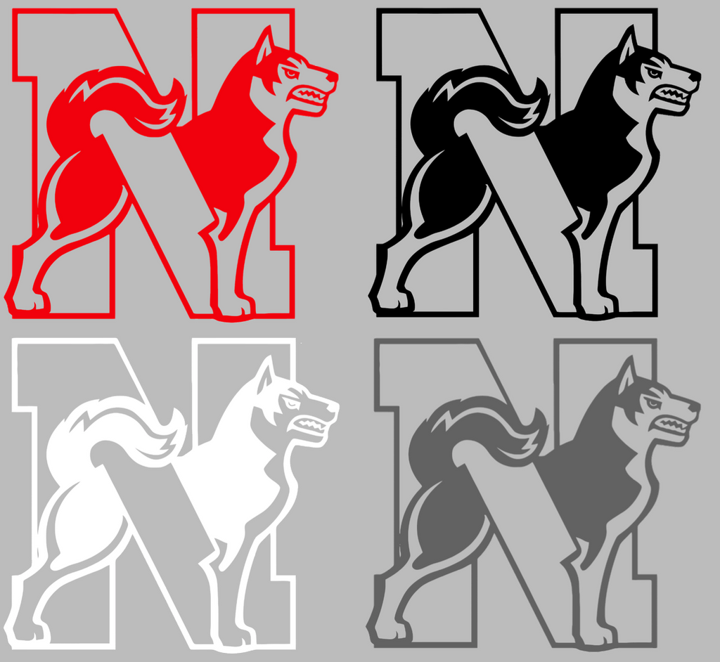 Northeastern Huskies Retro Throwback Logo Premium DieCut Vinyl Decal PICK COLOR & SIZE