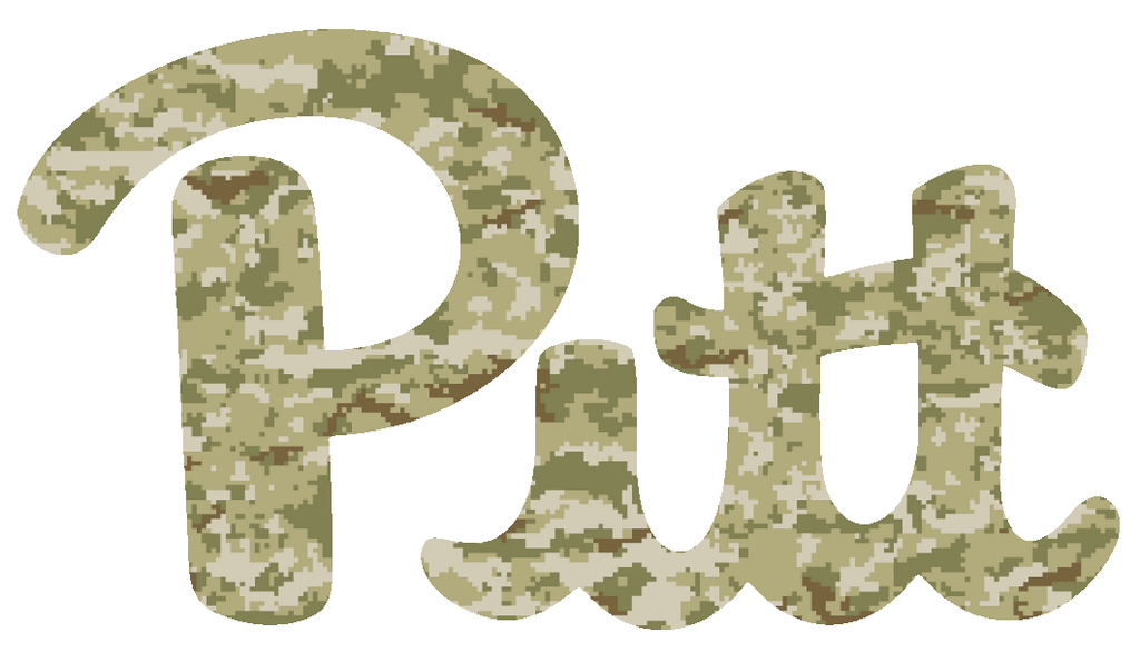 Pittsburgh Pitt Panthers Team Logo Salute to Service Camouflage Camo Vinyl Decal PICK SIZE
