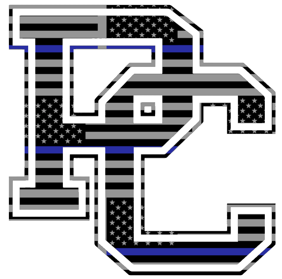 Presbyterian Blue Hose Team Logo Thin Blue Line American Flag Premium DieCut Vinyl Decal PICK SIZE