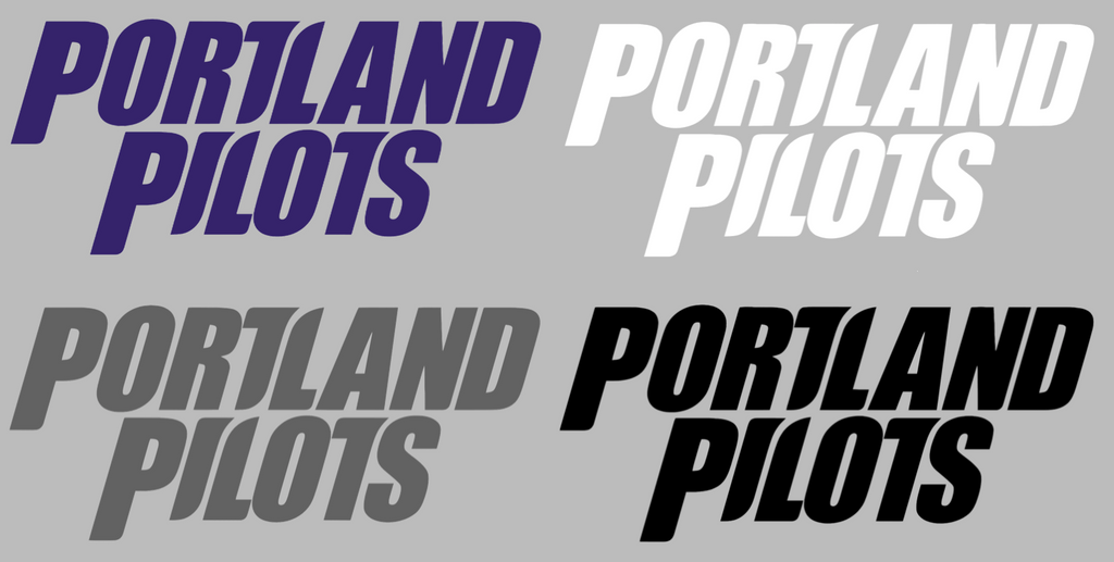Portland Pilots Team Name Logo Premium DieCut Vinyl Decal PICK COLOR & SIZE