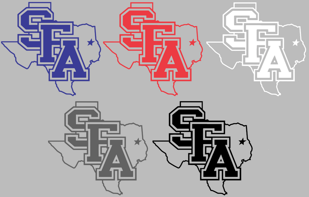 Stephen F Austin Retro Throwback Logo Premium DieCut Vinyl Decal PICK COLOR & SIZE