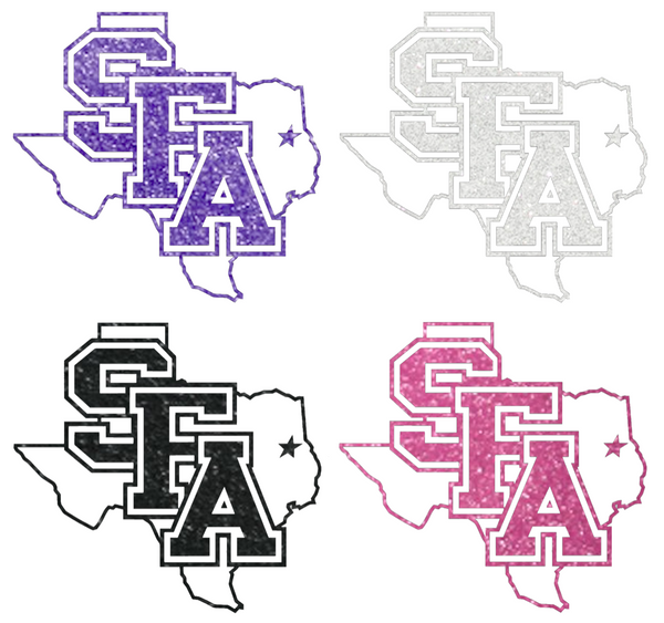 Stephen F Austin Metallic Sparkle Team Logo Premium DieCut Vinyl Decal PICK COLOR & SIZE