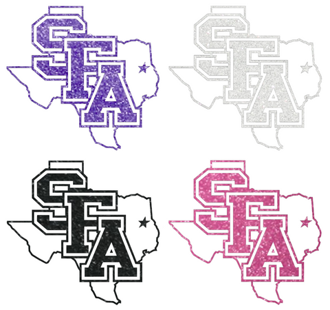 Stephen F Austin Metallic Sparkle Team Logo Premium DieCut Vinyl Decal PICK COLOR & SIZE