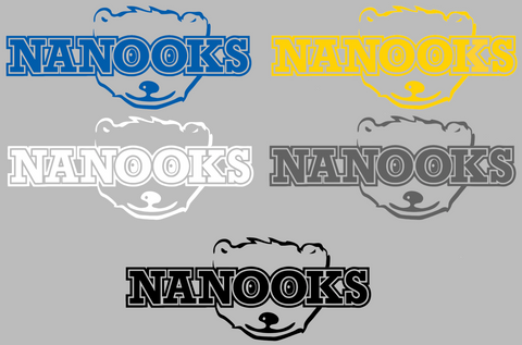 Alaska Nanooks Retro Throwback Logo Premium DieCut Vinyl Decal PICK COLOR & SIZE