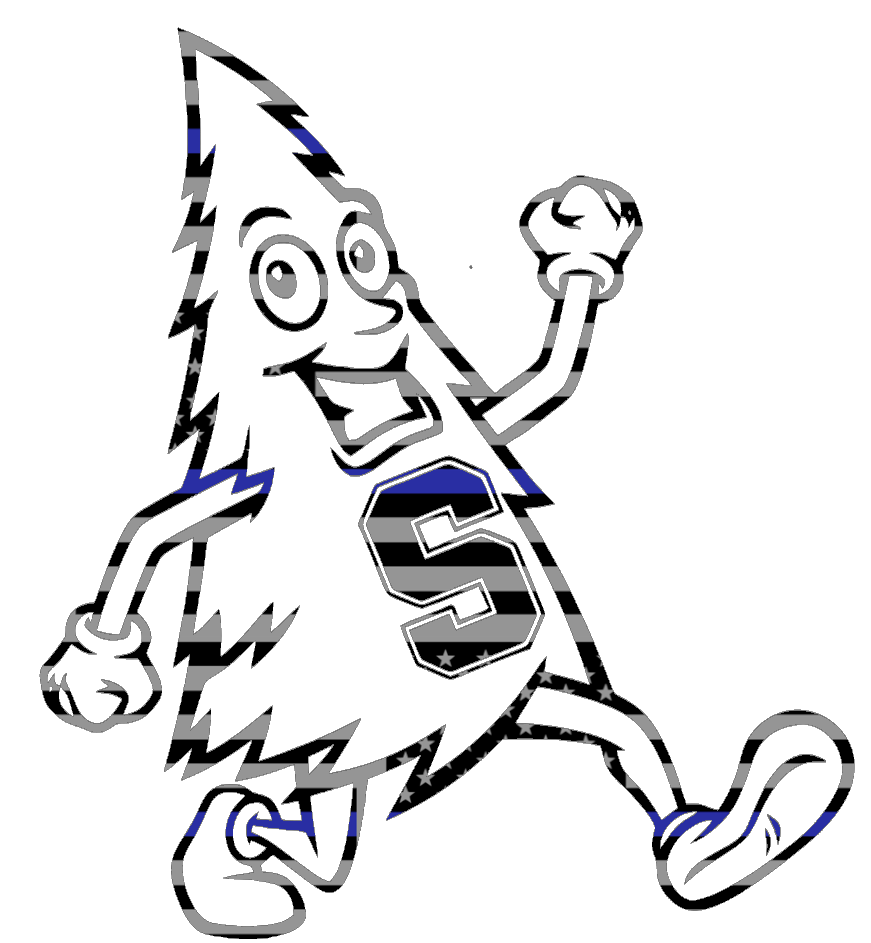 Stanford Cardinal Tree Mascot Logo Thin Blue Line American Flag Premium DieCut Vinyl Decal PICK SIZE