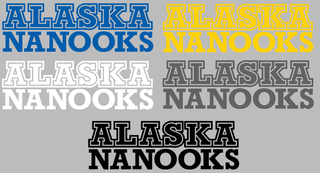 Alaska Nanooks Team Name Logo Premium DieCut Vinyl Decal PICK COLOR & SIZE