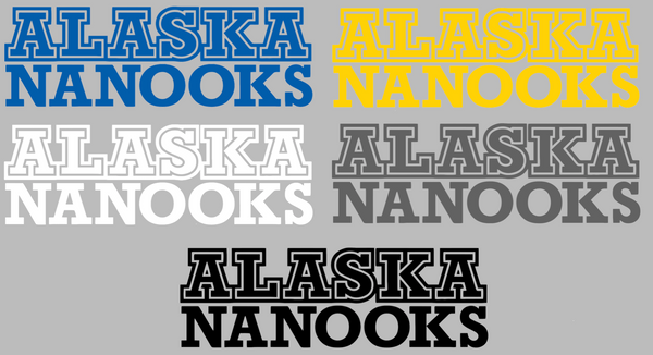 Alaska Nanooks Team Name Logo Premium DieCut Vinyl Decal PICK COLOR & SIZE