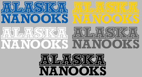 Alaska Nanooks Team Name Logo Premium DieCut Vinyl Decal PICK COLOR & SIZE