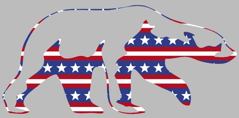 Alaska Nanooks Mascot Logo Stars & Stripes USA American Flag Vinyl Decal PICK SIZE