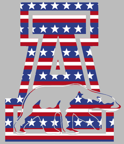 Alaska Nanooks Team Logo Stars & Stripes USA American Flag Vinyl Decal PICK SIZE
