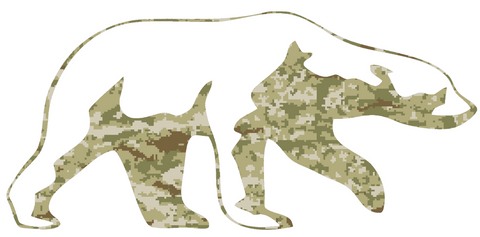 Alaska Nanooks Mascot Logo Salute to Service Camouflage Camo Vinyl Decal PICK SIZE
