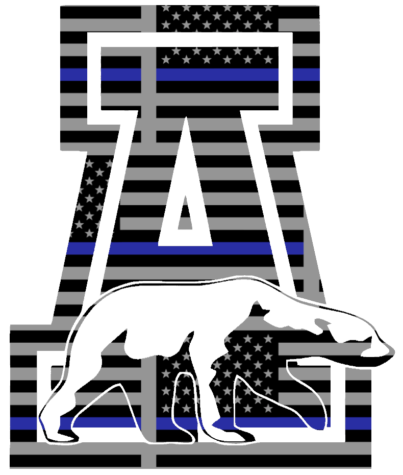 Alaska Nanooks Team Logo Thin Blue Line American Flag Premium DieCut Vinyl Decal PICK SIZE
