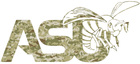 Alabama State Hornets Team Logo Salute to Service Camouflage Camo Vinyl Decal PICK SIZE