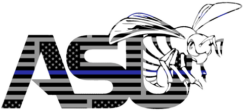 Alabama State Hornets Team Logo Thin Blue Line American Flag Premium DieCut Vinyl Decal PICK SIZE
