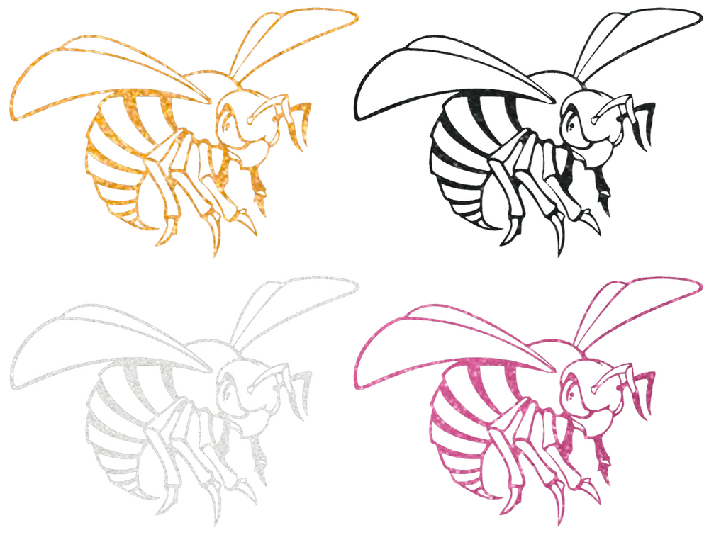 Alabama State Hornets Metallic Sparkle Mascot Logo Premium DieCut Vinyl Decal PICK COLOR & SIZE