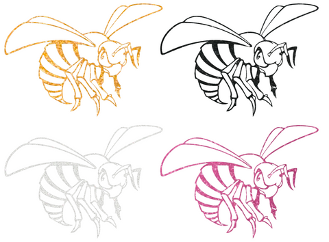 Alabama State Hornets Metallic Sparkle Mascot Logo Premium DieCut Vinyl Decal PICK COLOR & SIZE