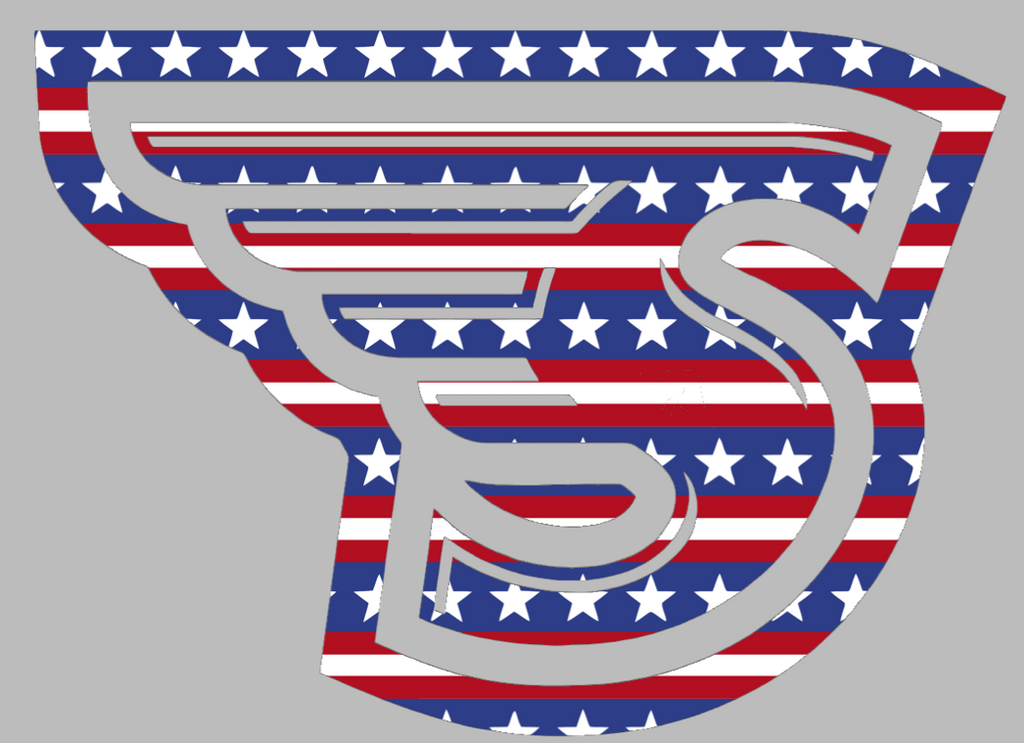 Stonehill Skyhawks Team Logo Stars & Stripes USA American Flag Vinyl Decal PICK SIZE