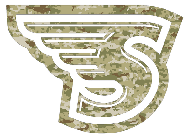 Stonehill Skyhawks Team Logo Salute to Service Camouflage Camo Vinyl Decal PICK SIZE
