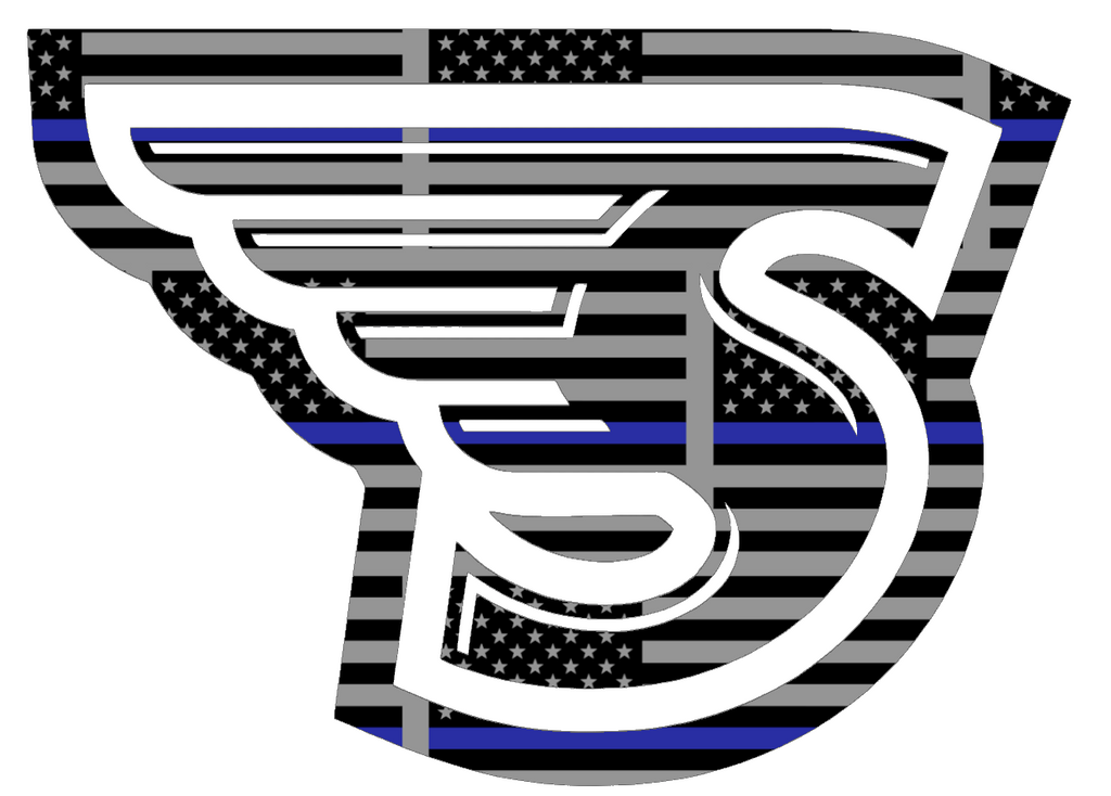 Stonehill Skyhawks Team Logo Thin Blue Line American Flag Premium DieCut Vinyl Decal PICK SIZE