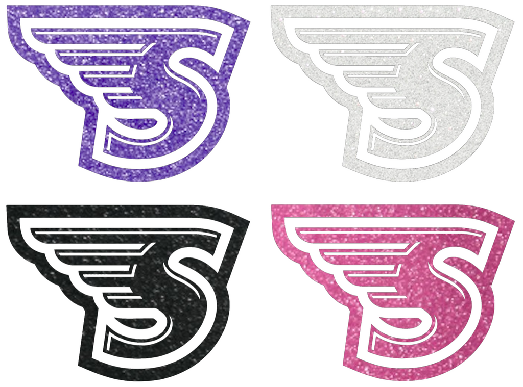 Stonehill Skyhawks Metallic Sparkle Team Logo Premium DieCut Vinyl Decal PICK COLOR & SIZE